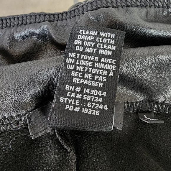 7 For All Mankind Vegan Leather Leggings Stretch Black Size  Large - Picture 16 of 16